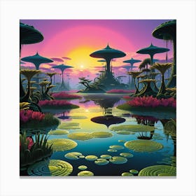 Alien Landscape Canvas Print