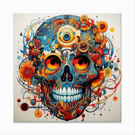 Skull With Gears 4 Canvas Print