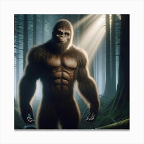 Bigfoot In The Woods 1 Canvas Print