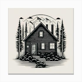 Cabin In The Woods 5 Canvas Print