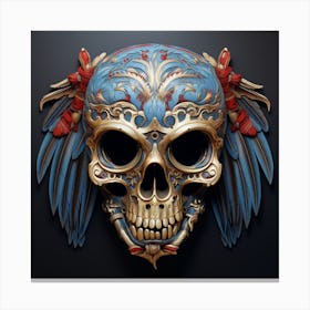 Day Of The Dead Skull 6 Canvas Print