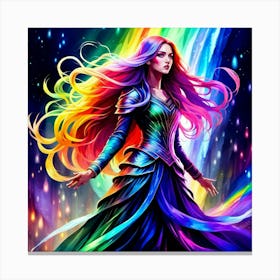 Rainbow Girl Canvas Print