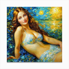 Girl In A Bikini fhhb Canvas Print