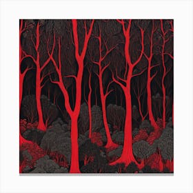 Red Forest 2 Canvas Print