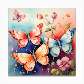 Beautiful Butterfly Painting Canvas Print