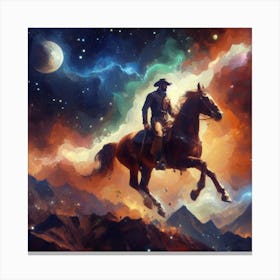 Cowboy In Space Canvas Print