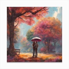 Umbrella In Front Canvas Print