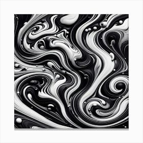 Black and White Abstract Art 284 Canvas Print