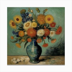 Bouquet Of Flowers In A Vase, Vincent Van Gogh Canvas Print