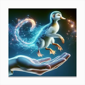 Holographic Flying animal Canvas Print