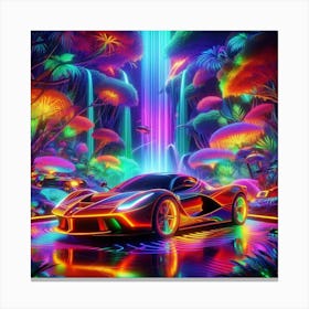 Hypercar In The Jungle Canvas Print
