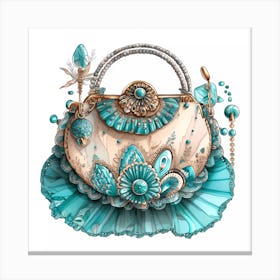 Aquatic Elegance Purse Canvas Print