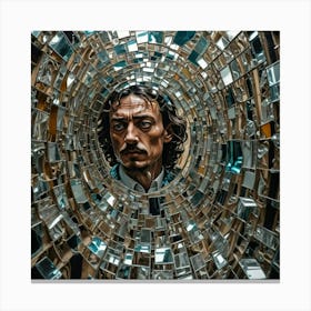 Man In A Mirror Canvas Print