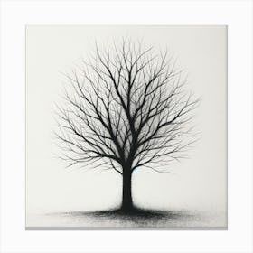 "Solitude in Monochrome: The Lone Tree's Silhouette"  'Solitude in Monochrome: The Lone Tree's Silhouette' captures the stark beauty of a solitary tree, its bare branches a study in the elegance of simplicity. Rendered in shades of gray, the artwork conveys a serene, contemplative mood, inviting introspection. This piece, with its minimalist approach, is a testament to the quiet power of nature's forms and is perfectly suited for spaces seeking a touch of calm and introspective ambience. Canvas Print