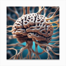 Brain In 3d 9 Canvas Print