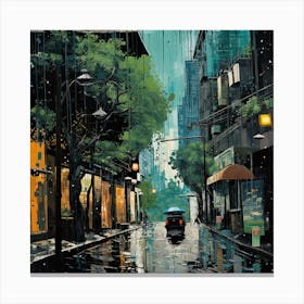 Rainy Street Canvas Print