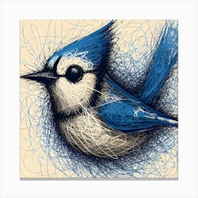 Bluejay ~Reimagined 25 Canvas Print