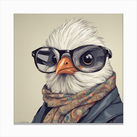 Eagle With Glasses Canvas Print