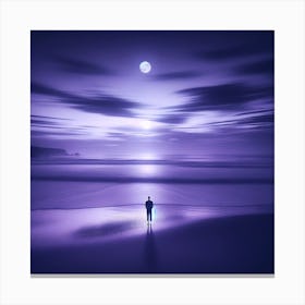 Ethereal Calm: Embracing The Moonlit Silence Canvas Print