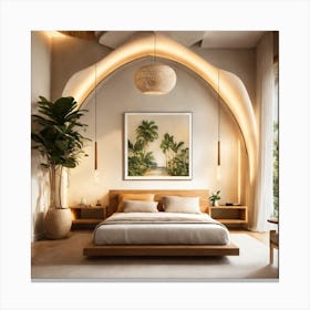 Arched Bedroom Canvas Print