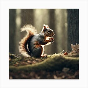 Squirrel In The Forest 45 Canvas Print