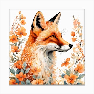 Aesthetic Floral Fox Diamond Painting 