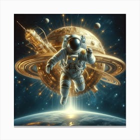 Astronaut In Space Canvas Print