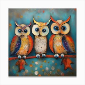 Owls 2 Canvas Print