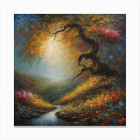 Tree In Autumn Canvas Print