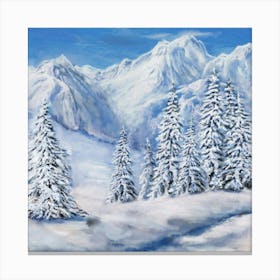 Snowy Mountains 1 Canvas Print