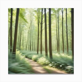 Slow Motion Forest Path Canvas Print