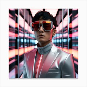 Asian Man In Sunglasses Canvas Print