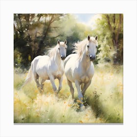 Sunlit Serenity: Equestrian Elegance Canvas Print