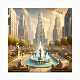 Futuristic City 15 Canvas Print