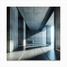 Empty Concrete Room Canvas Print