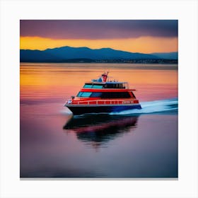 Sunset On The Water Canvas Print