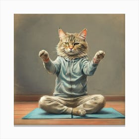 Yoga Cat 1 Canvas Print