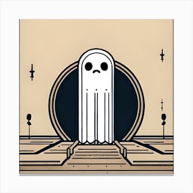 Ghost In The Door Canvas Print