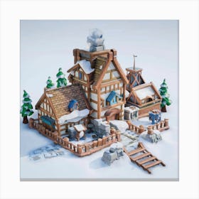 A Snow Village 2 Canvas Print