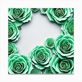 Green Roses 18 Canvas Print