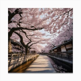 Cherry Blossoms In Kyoto 3 Canvas Print