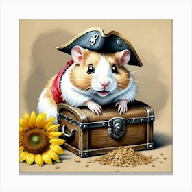 Pirate Hamster 6 Canvas Print