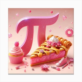 Pi pink Canvas Print