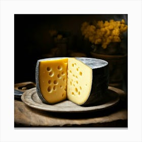 Cheese On A Plate Canvas Print