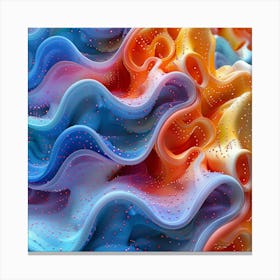 Abstract Wavy Pattern 7 Canvas Print