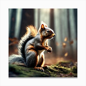 Squirrel In The Forest 186 Canvas Print