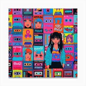 Cassette Girl Canvas Print