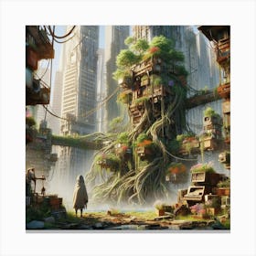 Futuristic Cityscape 2 Canvas Print