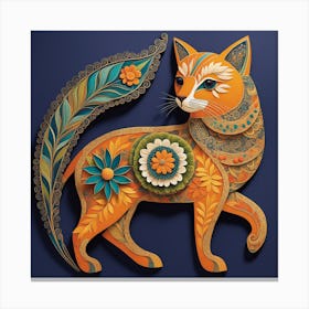 Chinese Cat, simple, good looking, creative wall art Canvas Print