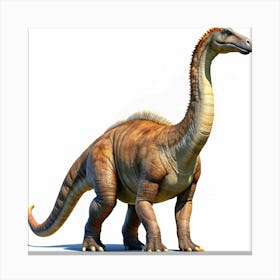 Brachiosaurus Dinosaur Isolated On White Background Canvas Print